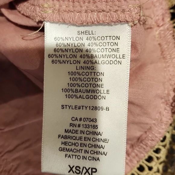 ❤️ NWOT! ANTHROPOLOGIE ERI + ALI SYDNEY LACE BLOUSE / TOP IN BEIGE/PINK, XS - Picture 9 of 12